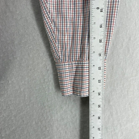J.Crew Button-Down Shirt Men's Sz S Blue Red Windowpane Collared Chest Pocket - Picture 4 of 11